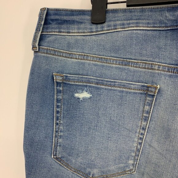 Isabel Maternity Shorts Under Belly Midi Blue Jean Denim Stretch - Picture 9 of 12